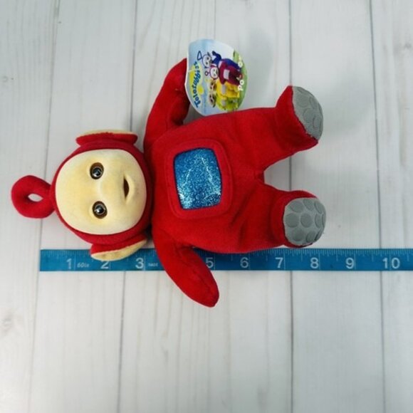 Vintage 1998 Teletubbies Po Red Sparkle Belly Plush Stuffed Toy Doll 7" Eden Tag - Picture 6 of 8